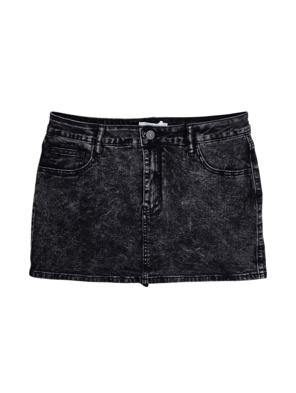 Windsor Black Acid Wash Denim Skort Women's Size L Y2K Grunge